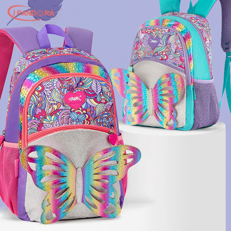 IP 3D Rainbow Butterfly Kids Backpack Cute color elementary school girl's backpack