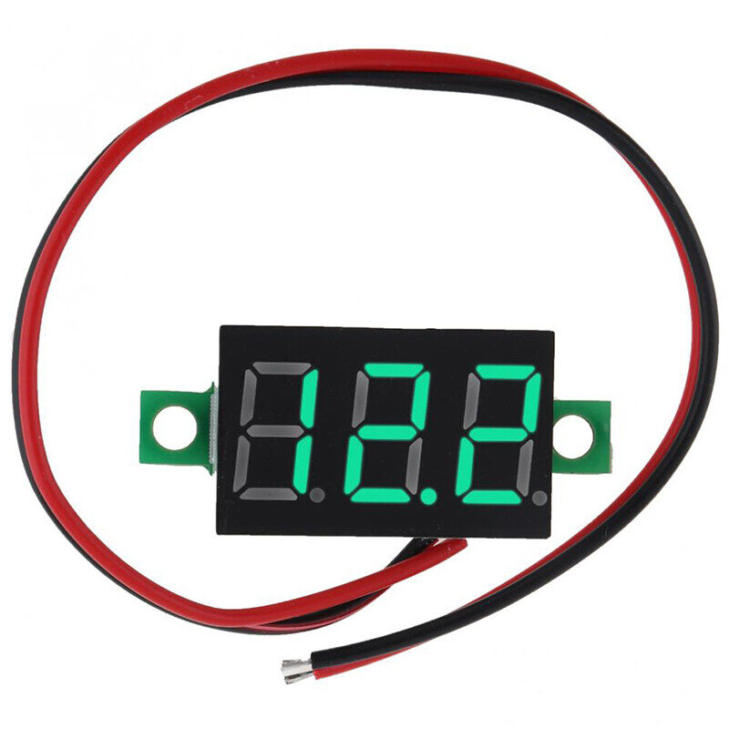 DC 4.5V-30V 0.36 inch vôn kế kỹ thuật số hiển thị hai dây vôn kế đầu cho đồng hồ điện áp xe máy