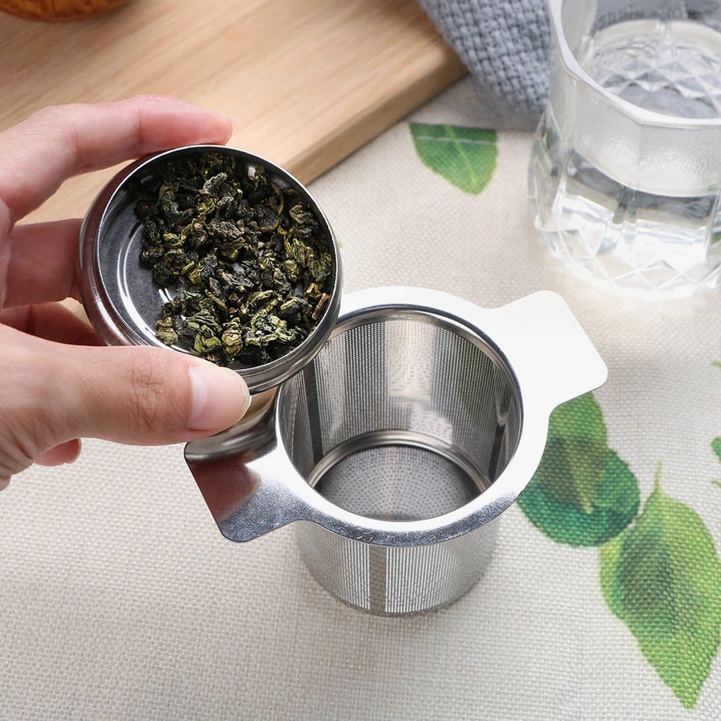 【88HomeStore】304 Stainless Steel Fine Mesh Double Handle Tea Maker Coffee Filter Tea Maker Cup Hanging Loose Leaf Tea Strainer