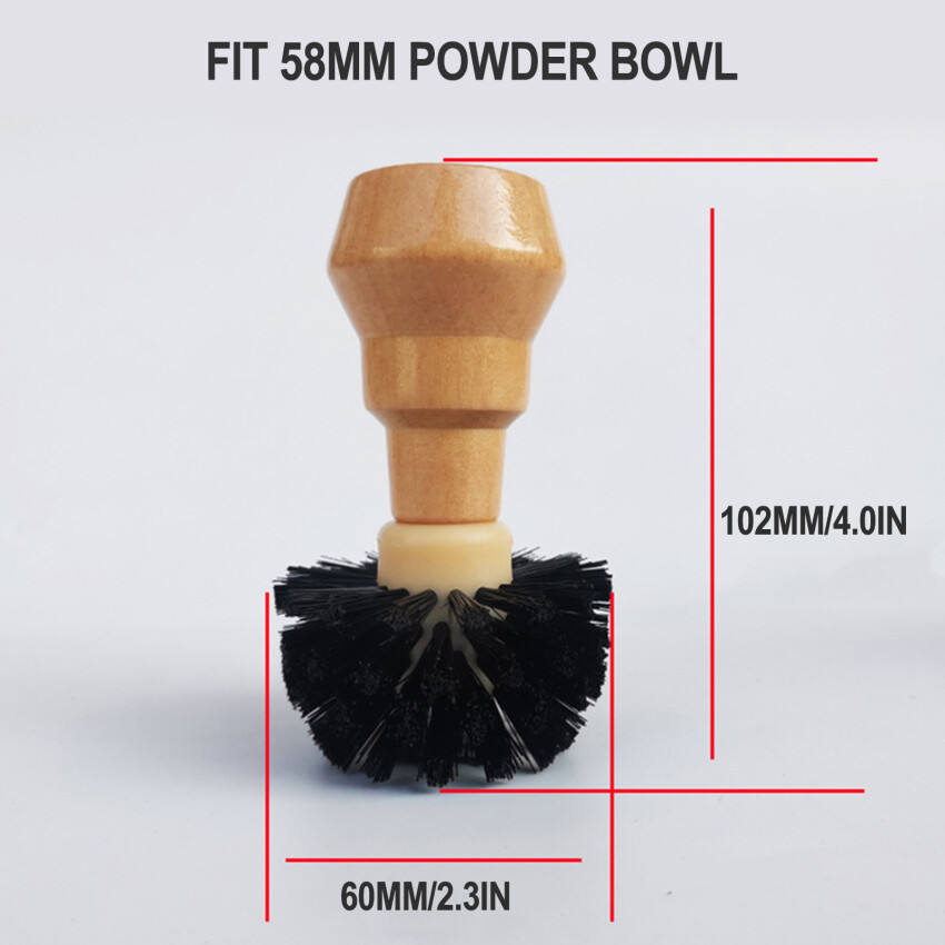 Protable Coffee Tamper Cleaning Brush Espresso Grinder Machine Horse Hair Wood Dusting Cleaners 51/54/58mm Barista Kitchen Tools