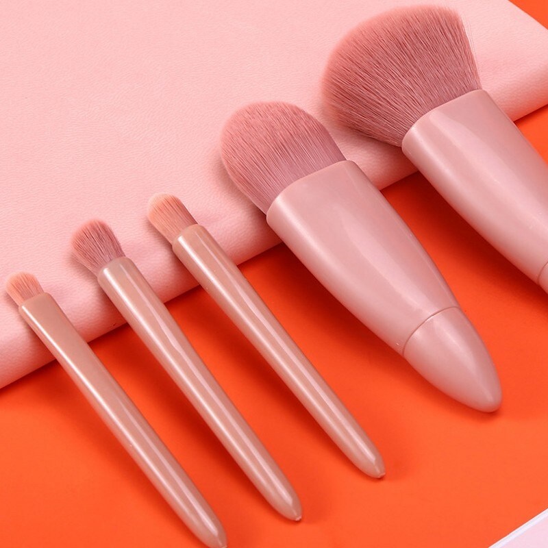 5Pcs Professional Makeup Brush Sets with Mirror Box / Conical Handle Premium Synthetic  Make up Brushes / Makeup Brushes Kits For Applying Foundation Powder Concealers Eyeliner Eyebrow Eye Shadows / Daily Basic Cosmetic tools