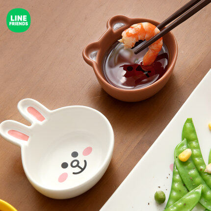Ready Stock Cute Cartoon Ceramic Small Dishes Dip Dish Household Soy Sauce Vinegar Dish Seasoning Dish Ceramic Tableware