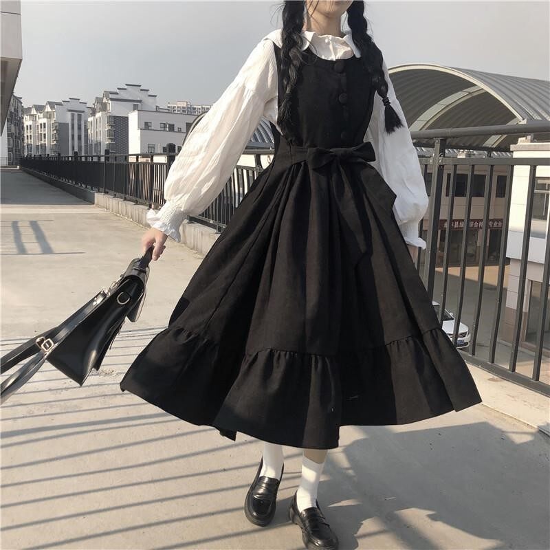 Tiktok Váy Dài Phong Cách Đại Học Cho Nữ, Mỏng Và Khí Chất Cao, Váy Nhỏ Hai Mảnh Ngọt Ngào Và Dễ Thương