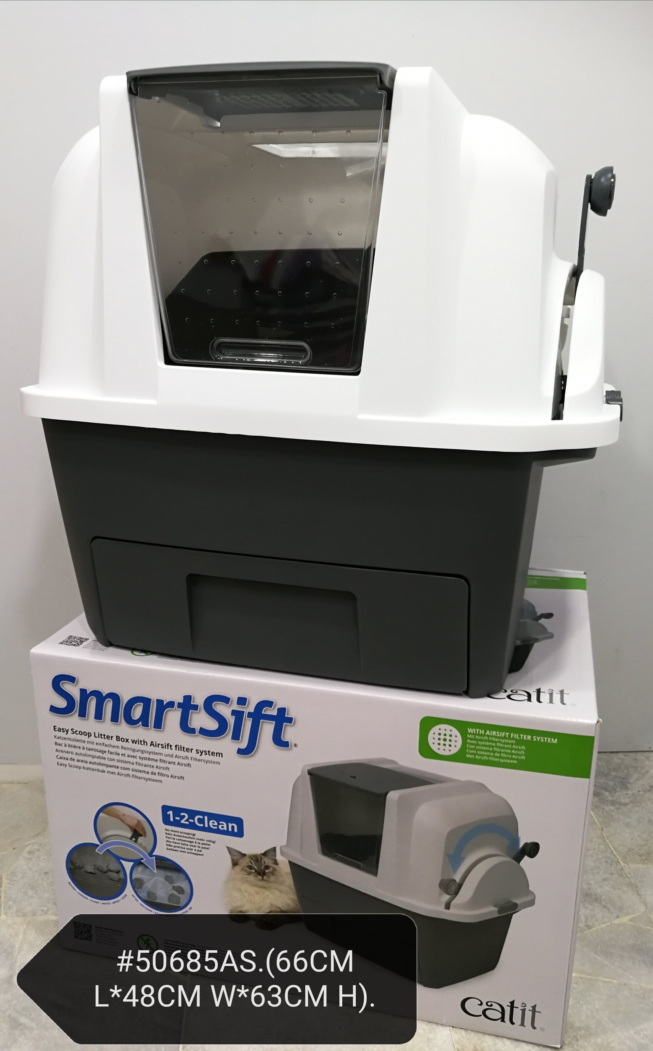 Catit SmartSift Sifting Cat Pan with AirSift System Litter Box Tray Toilet Sand 50685 Lazada