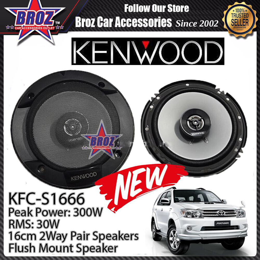 For Toyota Fortuner 100 Original Kenwood KFCS1666 Stage Sound Series