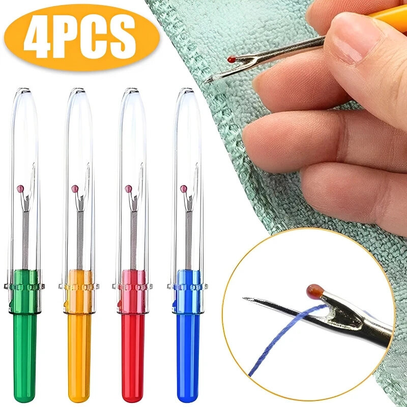 2/4 cái dụng cụ cắt may đường may có nắp đậy dụng cụ may mặc dụng cụ tháo chỉ khâu thêu chữ thập