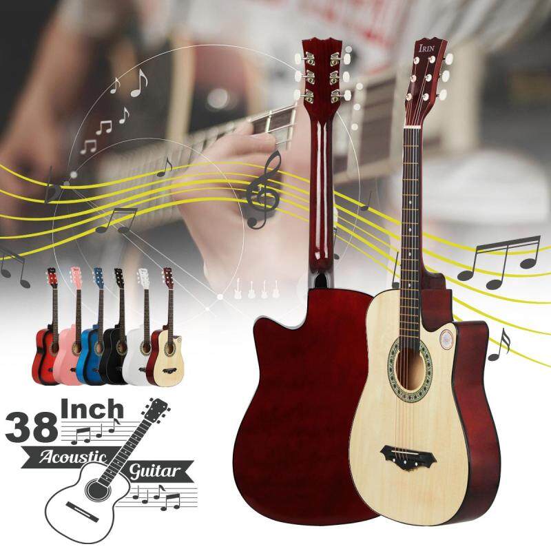 【Free Shipping + Super Deal + Limited Offer】IRIN 38 inch Beginners Acoustic Guitar Wood Strap Tuner Pick Steel String Kids Malaysia