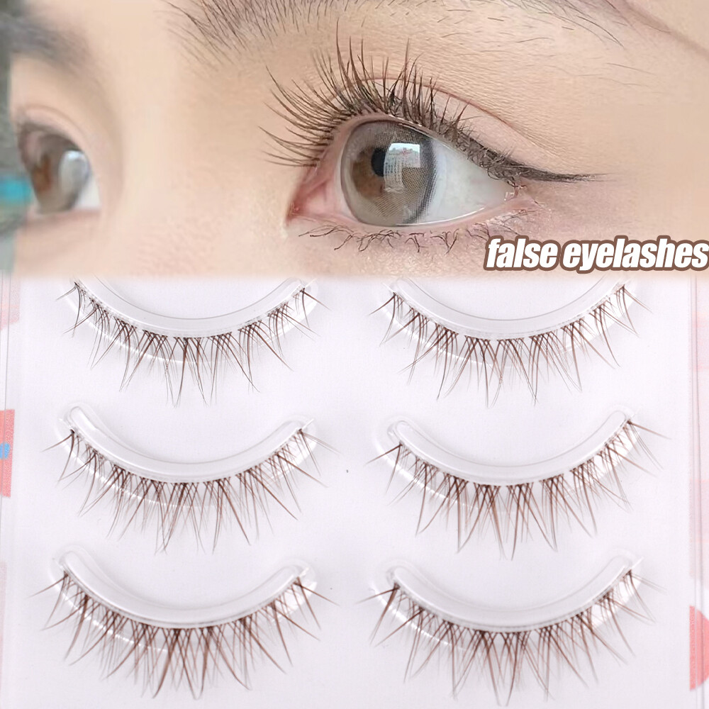 Dorisna Brown False Eyelashes Hazelnut Latte False Eyelashes Natural Look Eyelashes Extension