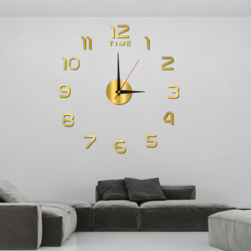 1 Bộ 3D Đồng Hồ Treo Tường Không Khung Phát Sáng Đồng Hồ Treo Tường S DIY Đồng Hồ Kỹ Thuật Số Miếng Dán Tường Đồng Hồ Treo Tường Cho Trang Trí Phòng Khách Gia Đình Tường Văn Phòng