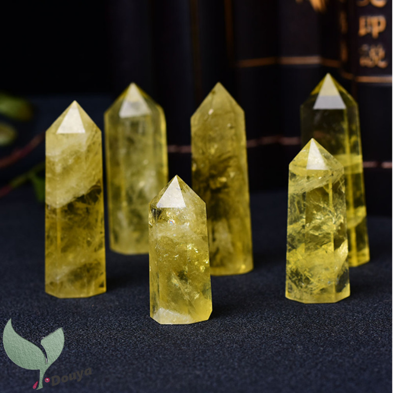 1 Cây Đũa Đơn Pha Lê Thạch Anh Citrine Đá Thạch Anh Chữa Bệnh (6 ~ 7Cm)