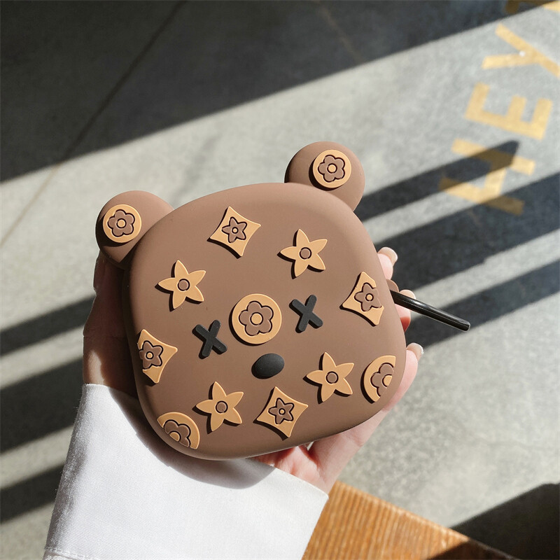 3D Cute Bear Cat Cookie Case For Beats Powerbeats Pro wireless bluetooth headset silicone Earphone Accessories