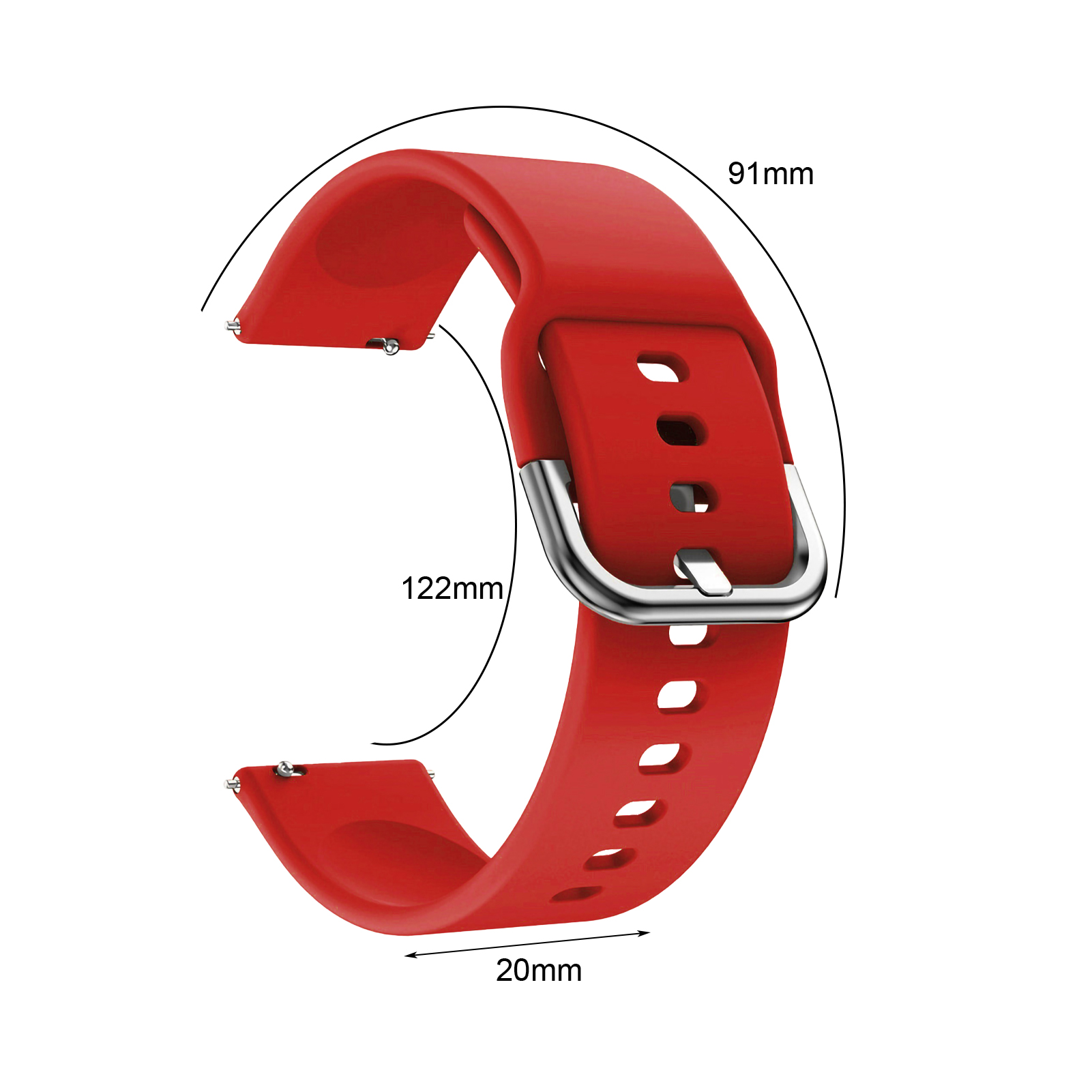 Talent Star Simple Wrist Strap Comfortable Shockproof Unisex 20mm Smartwatch Band Strap