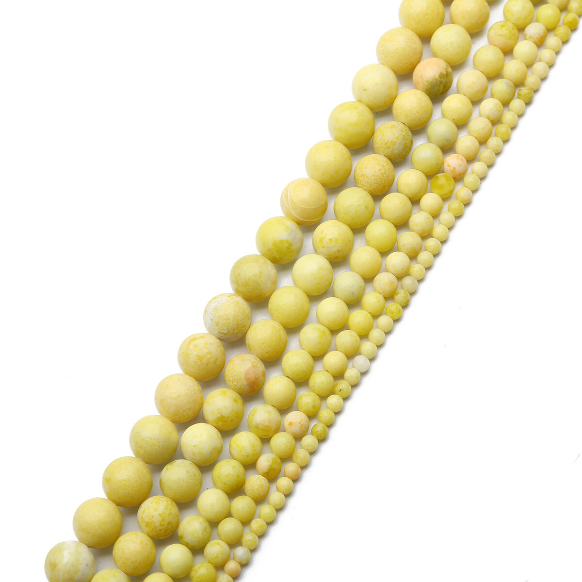 4/6/8/10/12mm Natural Stone Beads Lemon Jade Loose Round Beads For Jewelry Making DIY Bracelet Necklace Earring Jewelry Accessories About 15''/Strand (38cm）