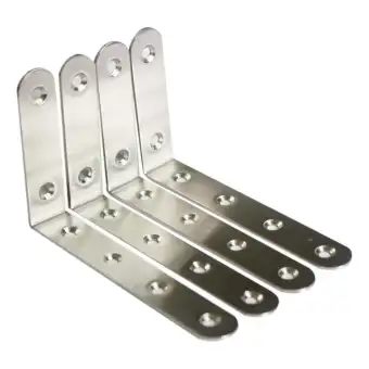 4 Pcs Stainless Steel Heavy Duty L Corner Brace Joint Angle