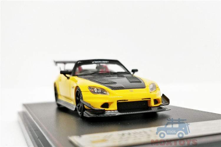 Wild Fire 1:64 Honda S2000 Voltex Yellow Resin Model Car - Moxtoys
