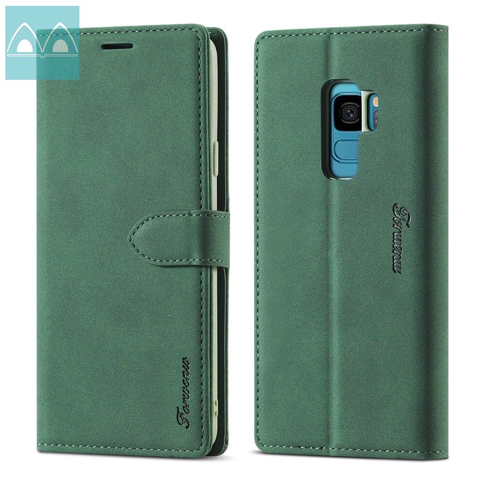 Flip Case For Samsung Galaxy S9 / S9 Plus S9+ Case PU Leather Wallet Cover with Magnetic Closing Clasp Stand Card Slots Casing