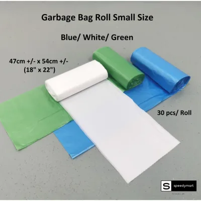 (30 PCS) Small Size Garbage Bag Roll 47cm x 54cm [18 Inch x 22 Inch] / Rubbish Bag / beg sampah