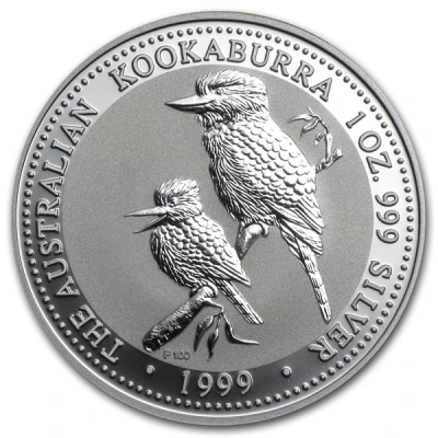 1999 Perth Mint Australia Kookaburra 1 oz .999 Silver Coin BU 1oz