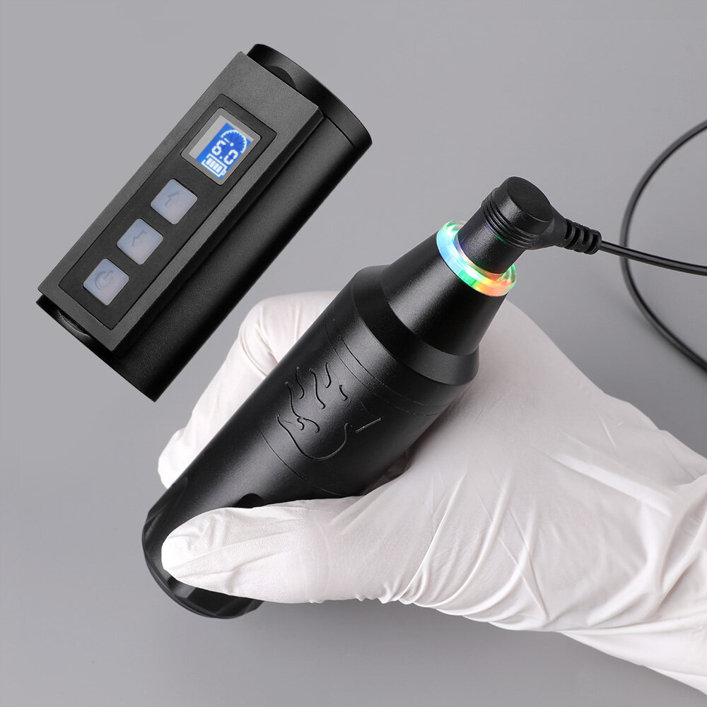 STIGMA Wireless LCD Display Tattoo Pen RCA interface USB Rechargeable Rotary Tattoo Machine Makeup Equipment