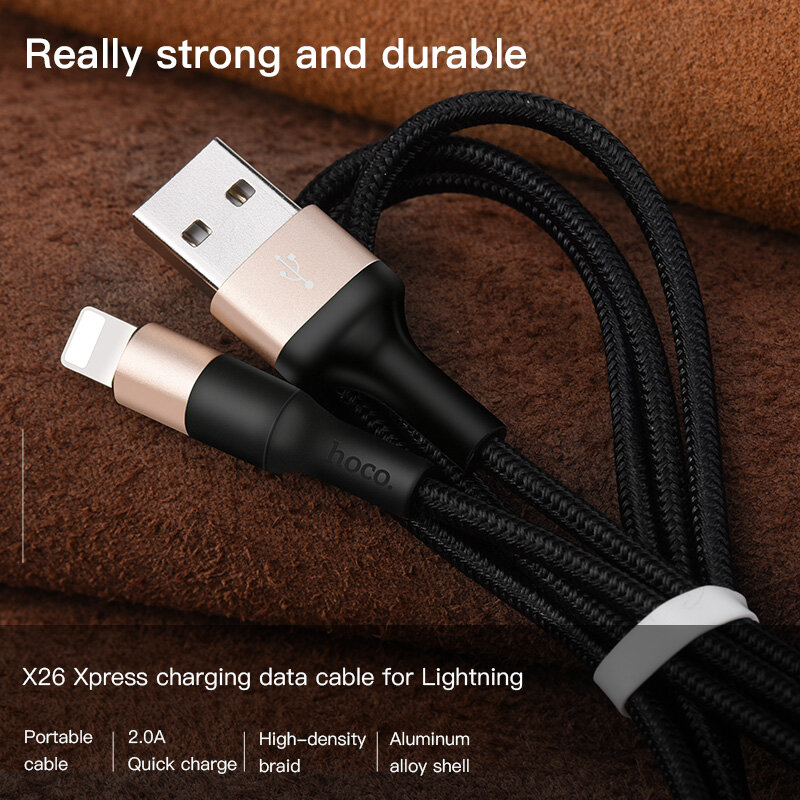 HOCO Fast Charging Lightning Cable for iPhone 12 Pro Max iPhone XR, XS, iPhone 11 Pro MAX, iPhone SE 2020 Charging Cable 2A Lightning Fast Charge Cable