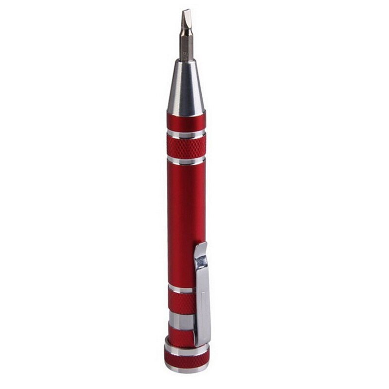 Multi-function Screwdriver Tool Pen Aluminum Alloy Screwdriver 8-in-1 Precision Screwdriver Set Convenient Pen Repair Tool 1Set