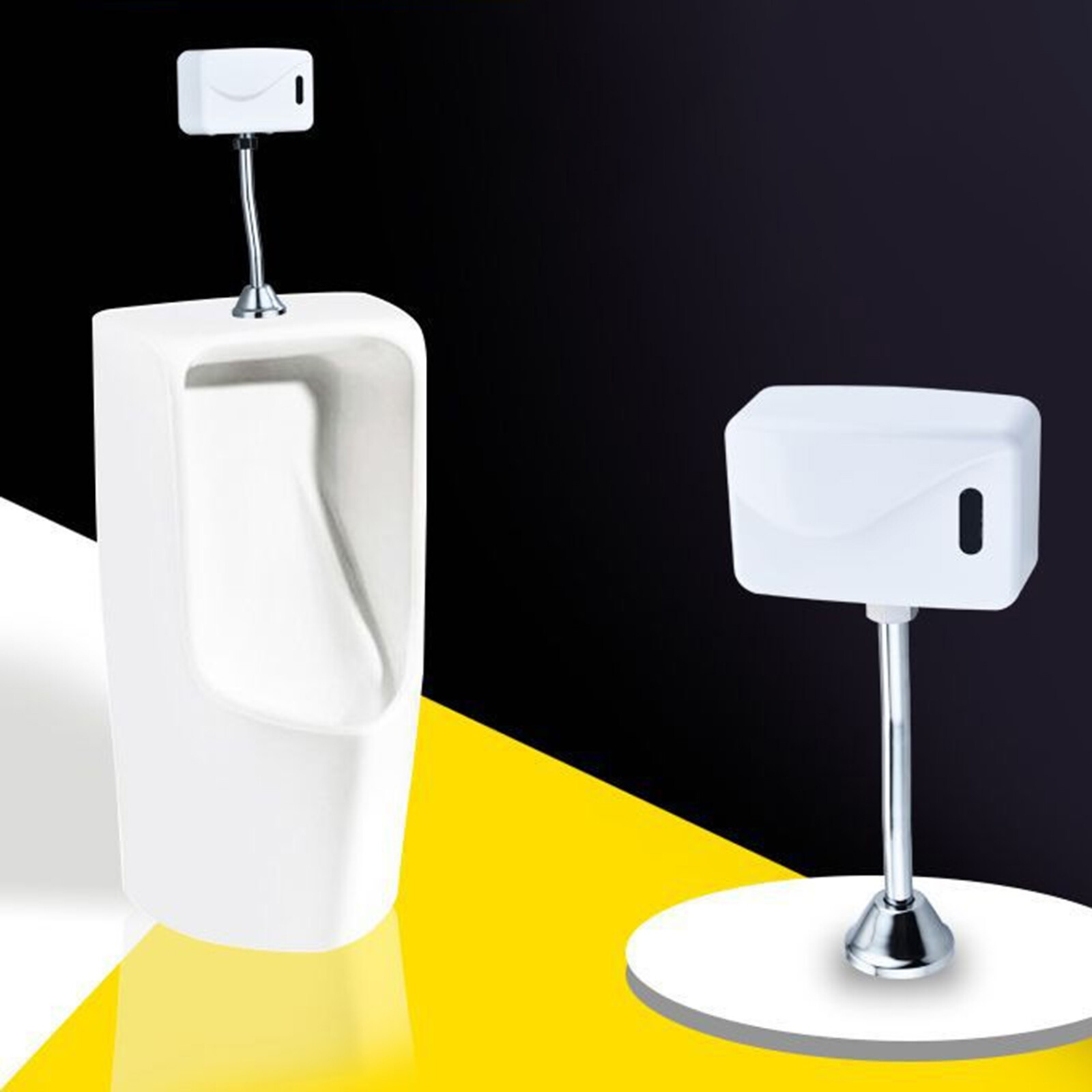 Blesiya Automatic Urinal Sensor Flush Valve Bathroom Faucet Tap Wall Mounted Men