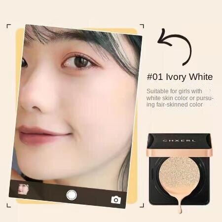Genuine【CHXERL Flawless Phấn Nén Bb Cream Dạng Nén 】Phấn Phủ Cc Kem Nền Dạng Lỏng Kem Che Khuyết Điểm Lỏng Làm Sáng Trang Trọng Gói + Gói Thay Thế