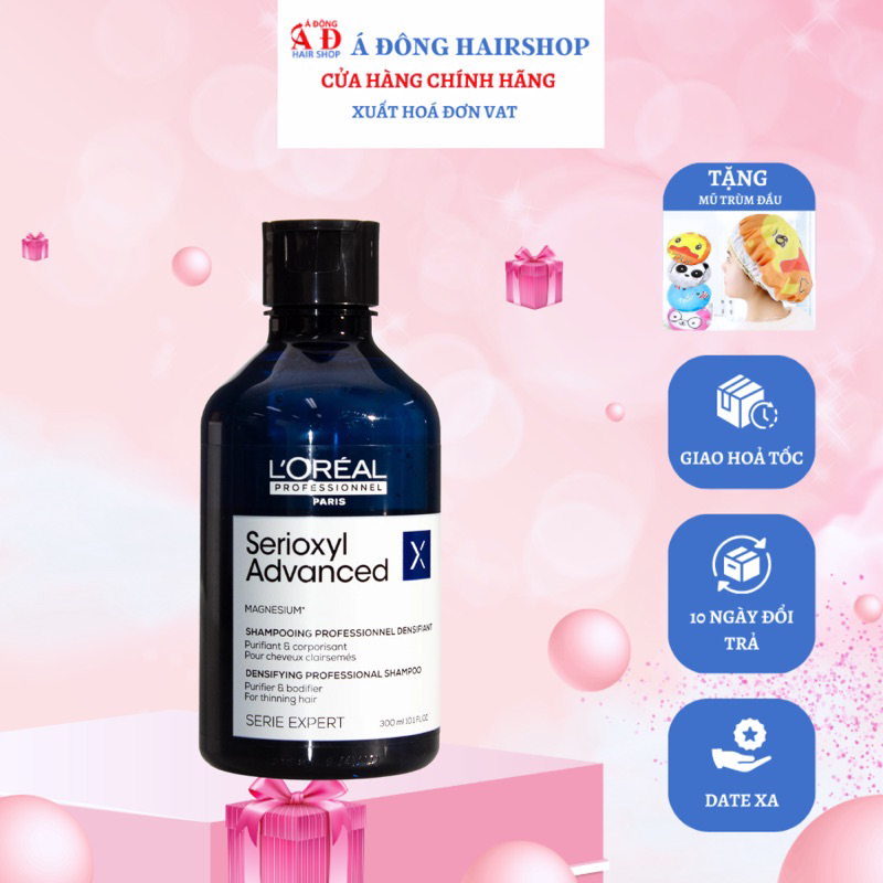 Bộ dầu gội xả tinh chất làm dày kích thích mọc tóc loreal serioxyl advanced new 2023 tbn