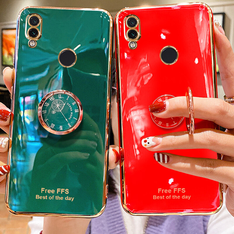 Ốp LIFEBELLE Cho Ốp Huawei Y9 2019 Giá Đỡ Có Nhẫn Đeo Ngón Tay, Ốp Mạ Siêu Mỏng Sáng Bóng Sang Trọng Ốp Điện Thoại Bé Gái Silicone TPU Mềm Chống Sốc Vỏ Bảo Vệ Điện Thoại Di Động