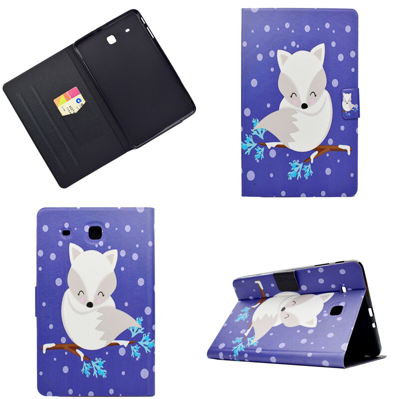 Cute case for samsung galaxy tab e 9.6 inch soft cover sm-t560 t561 y561y stand holder