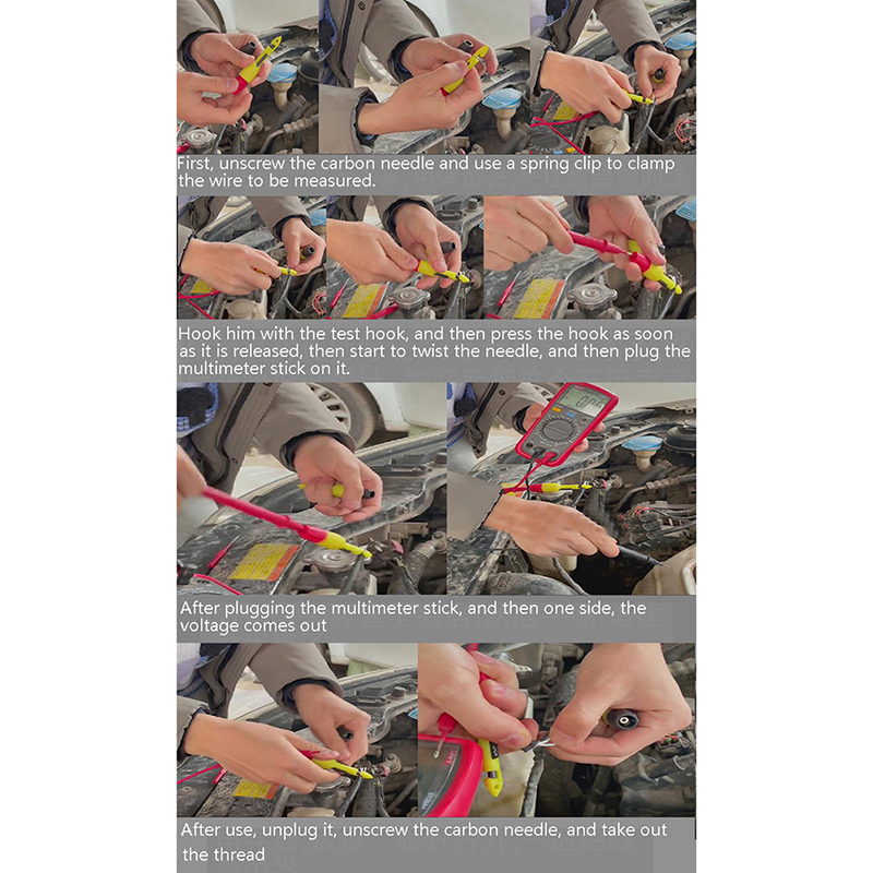 Motor Zero Insulation Piercing Clip Set Circuit Repair Tools Detection ...