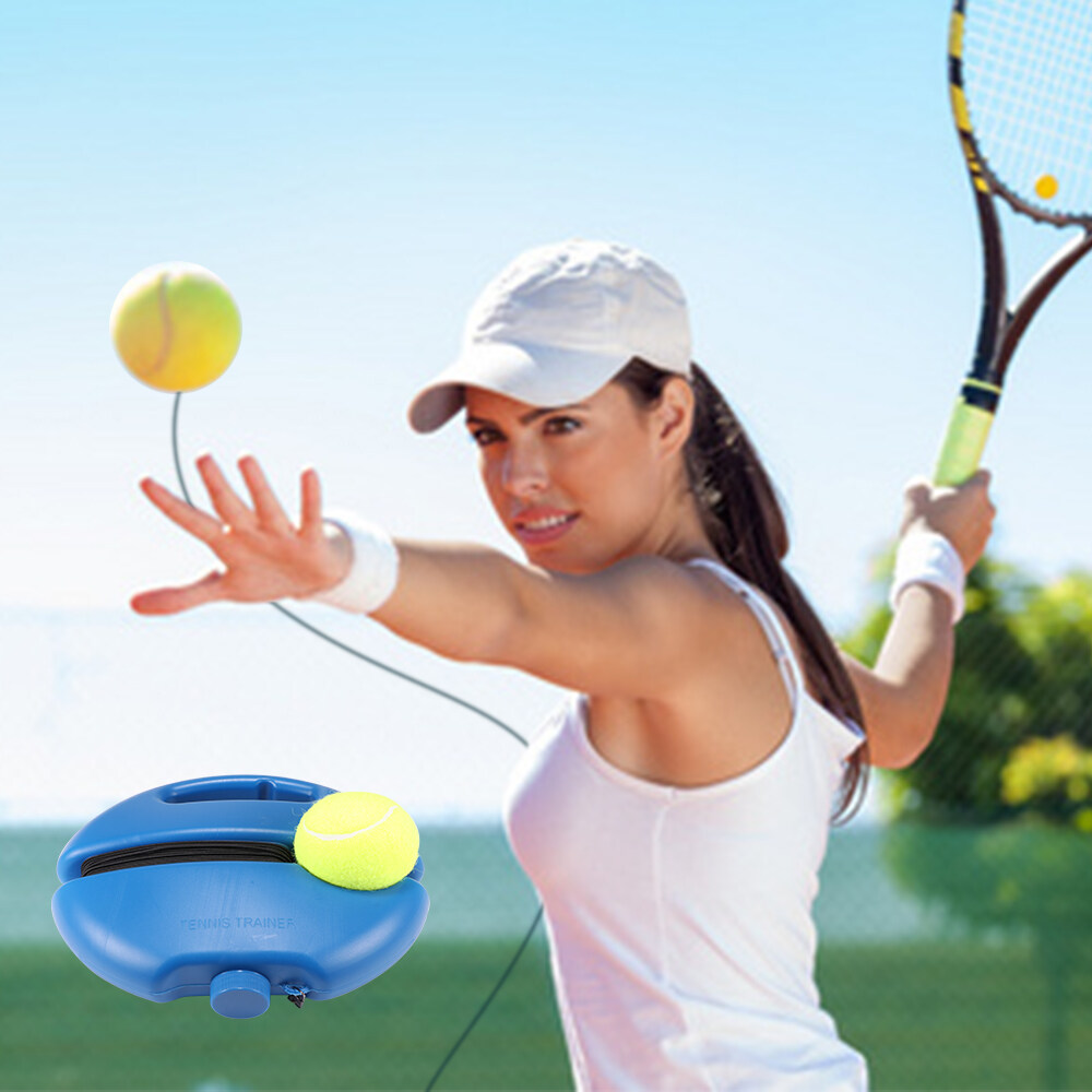 【ซื้อ1แถม1 Free】Tennis อุปกรณ์การฝึกอบรม Ball Heavy Duty เทนนิสสายรัดป้องกันสำหรับตีกอล์ฟฐานเชือกยางยืดเครื่องมือการออกกำลังกายบอลเทนนิสลูกบอลกีฬาเทนนิส Trainer Baseboard Sparring อุปกรณ์ Self-Duty Rebound เทนนิส