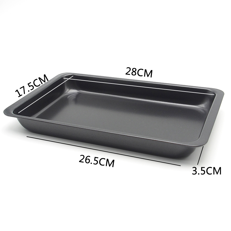 Chảo Nướng Hình Chữ Nhật 11-Inch Khay Bánh Mì Rộng Cánh Gà Nướng Khuôn Bánh Đĩa Bánh Dụng Cụ Làm Bánh Chống Dính