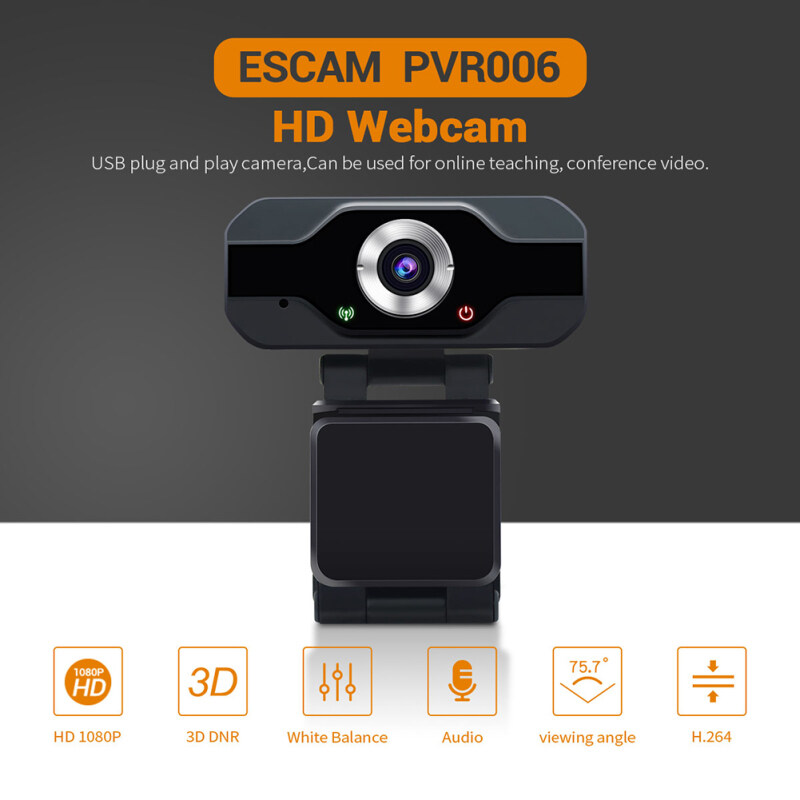 Webcam 1080P HD Web Camera USB Plug and Play Video Recording for PC Laptop Singapore
