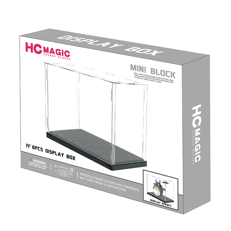 HC Magic Acrylic Action figures Transparent Display Case Mini Base Dustproof Toy 3D Assembly Model Collection Show Box