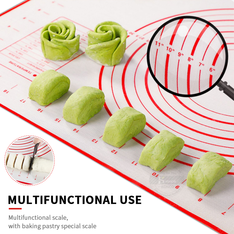 Konco Silicone Thảm nướng Pastry vỏ bánh pizza Maker tấm làm bánh ngọt dụng cụ nhà bếp dụng cụ làm bánh đồ dùng bakeware