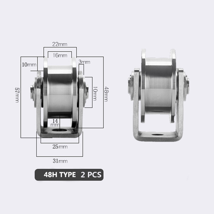 Stainless Steel H V U Groove Sliding Wheel Roller Track Rail Rigid ...