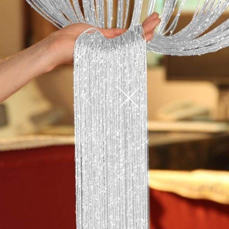 Lalang Rèm cửa sổ sợi kim tuyến lấp lánh, kích thước 200*95cm, đồ nội thất trang trí, giá tốt - INTL