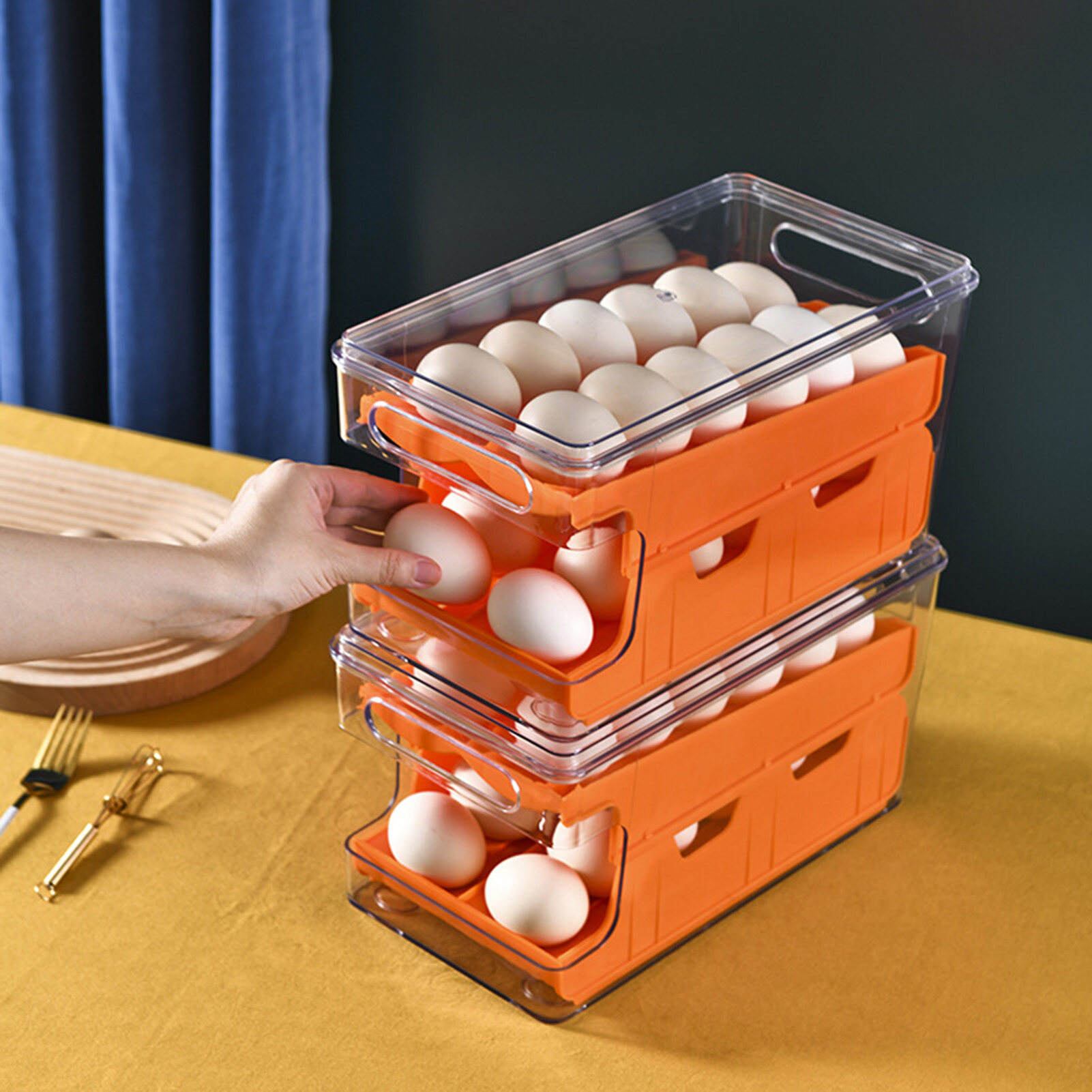 mandari Wonderful Egg Storage Container Detachable Slide Design