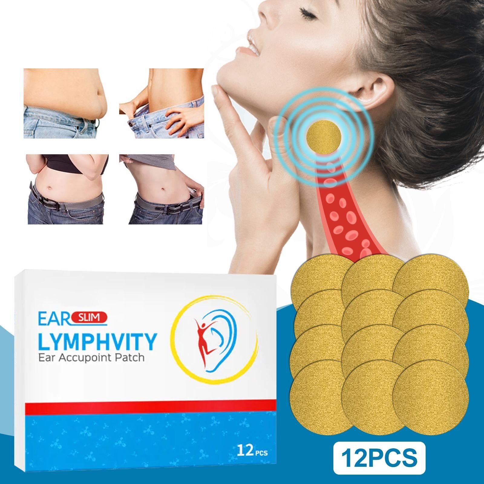 Ideas 2023 Earslim Lymphvity Ear Accupoint Patch With Custom Box ...