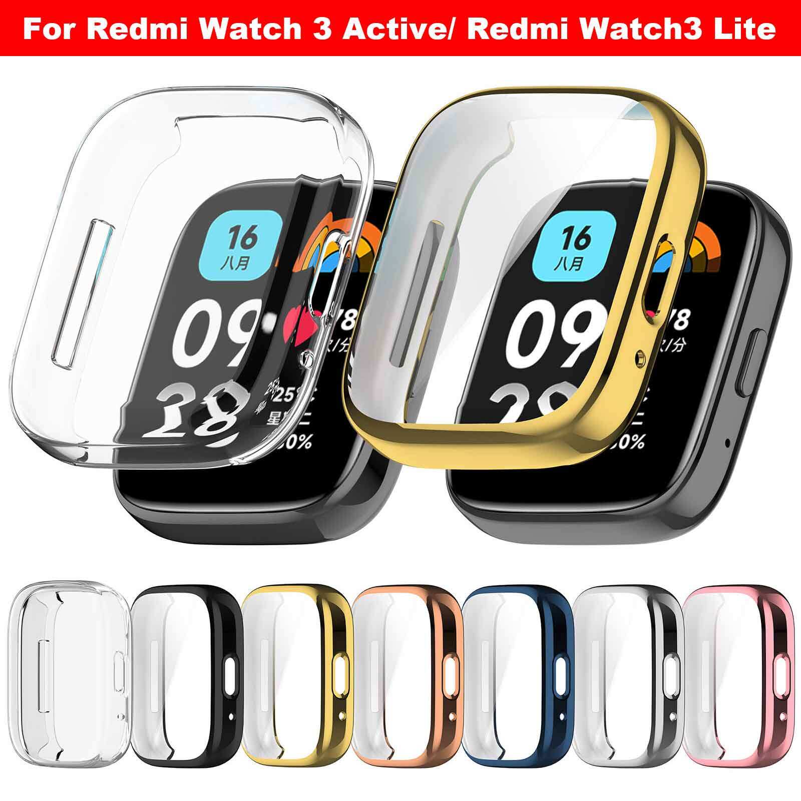 TPU Soft Protective Cover For Redmi Watch 3 Active/Redmi Watch3 Lite Case Full Screen Protector Shell Bumper Plated Cases Accessories