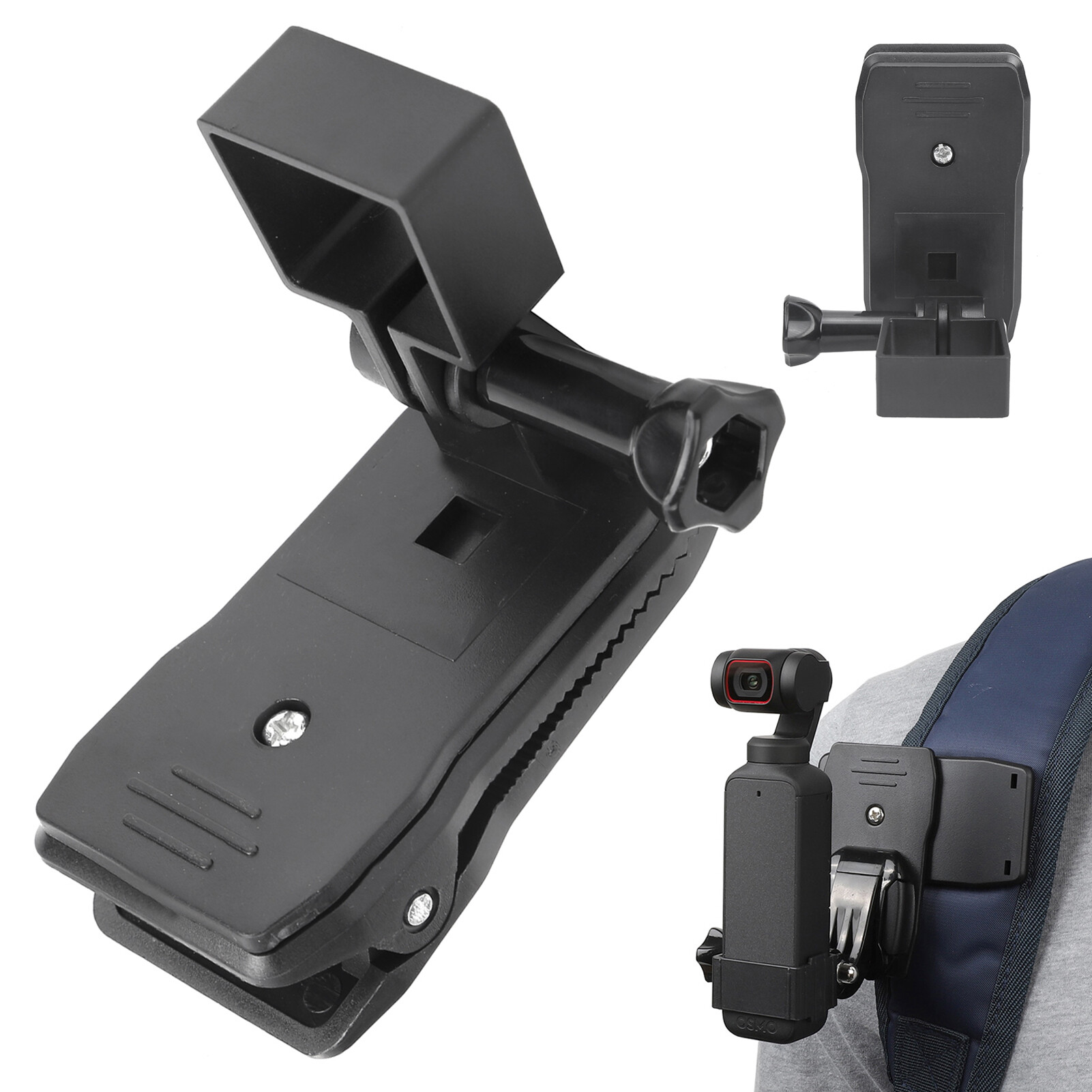 Action Camera Backpack Clip Adapter Frame Case Mount Expansion for DJI OSMO Pocket 2