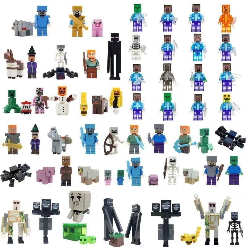 ✔ cg6603xex23 Minecraft building blocks are compatible with LEGO minifigure Steve HIM children's gift 303 weapons educational assembly toys