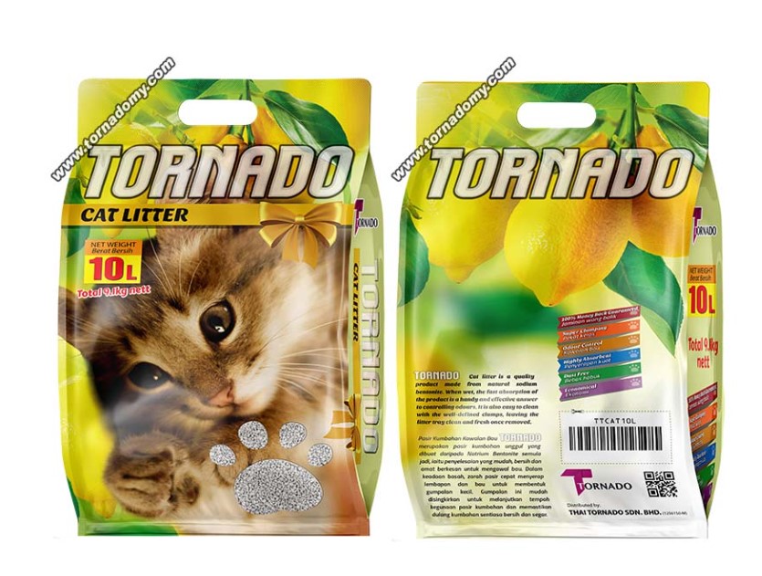 TORNADO Cat Litter 10L (9.1kg) PASIR KUCING 10L (9.1KG) PREMIUM CAT ...