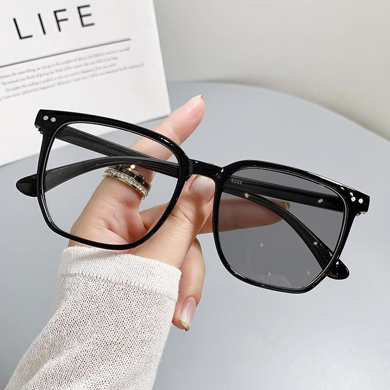 Kính Cận 3 Trong 1 Cho Nam Và Nữ Kính Cận Toàn Khung Hình Vuông Đổi Màu Kính Cận Gọng Máy Tính Chống Ánh Sáng Xanh Có Độ Phân Giải 0 ~-600
