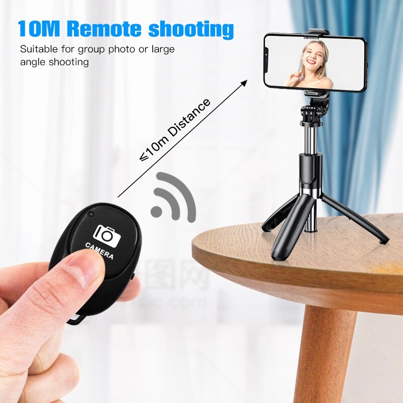 FONKEN Wireless Bluetooth Phone Selfie Stick Shutter Self-timer Timer Release Camera Remote Control for IOS Android
