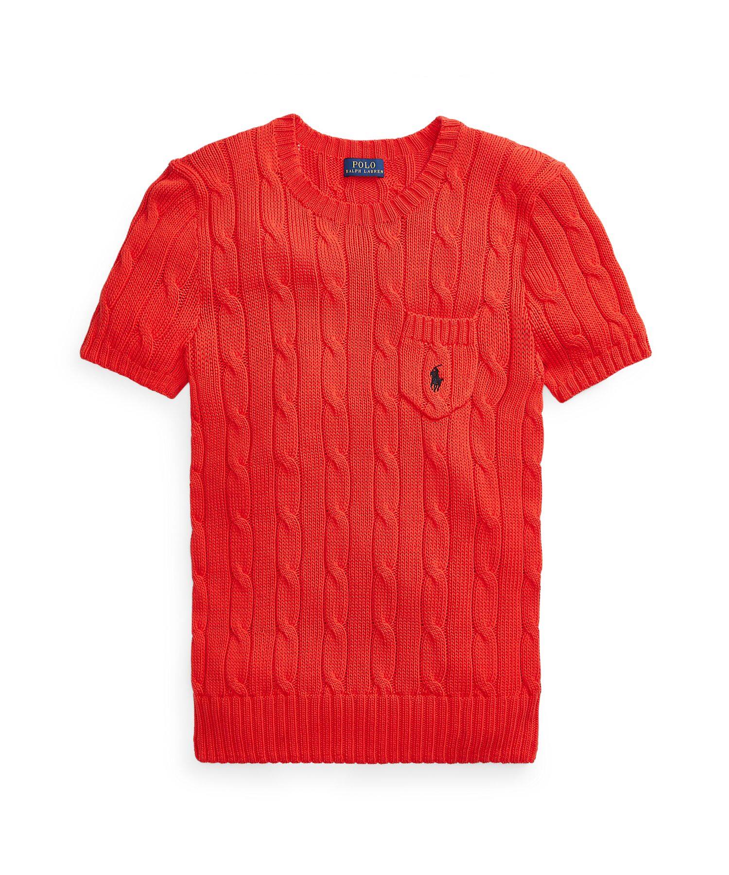 ralph lauren cable short sleeve sweater