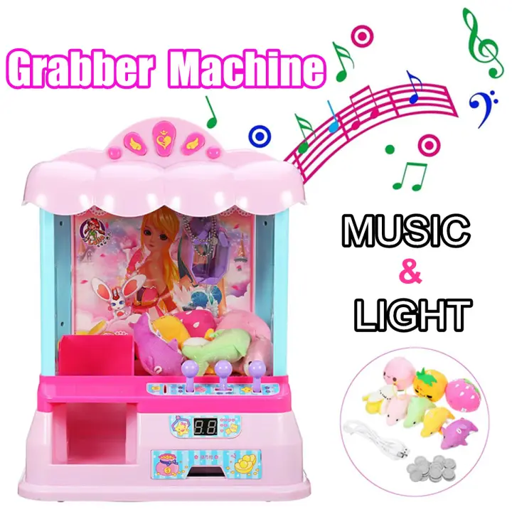 Kids Electronic Arcade Claw Toy Grabber Machine Home W Lights Music Crane Machine Clamping Doll Machine Lazada Singapore