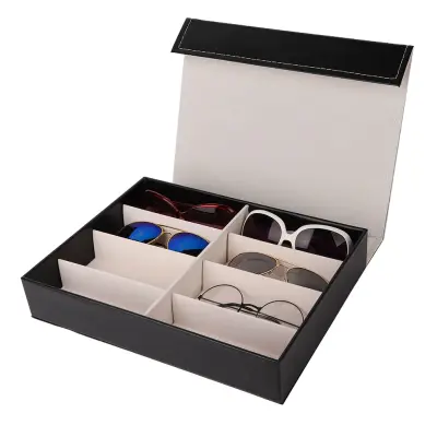 8 Grids Slots Glasses Sunglasses Display Box Storage Case Organizer Holder Eyeglass Jewelry Luxury Container Gift Jeweler