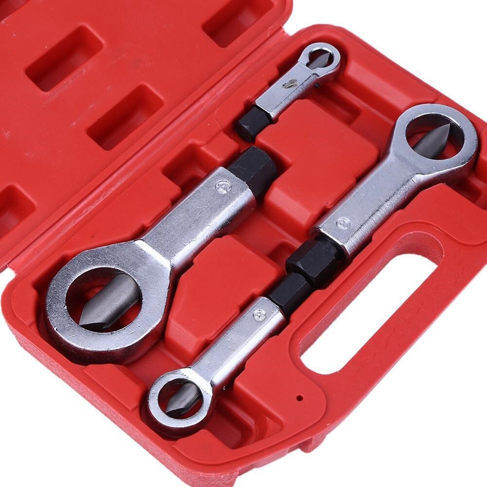9 12mm Nut Extractor Splitter Cracker Remover Tool Set Rust Nut Removal Puller Damaged Screw Repair Hand Tools Professional  04